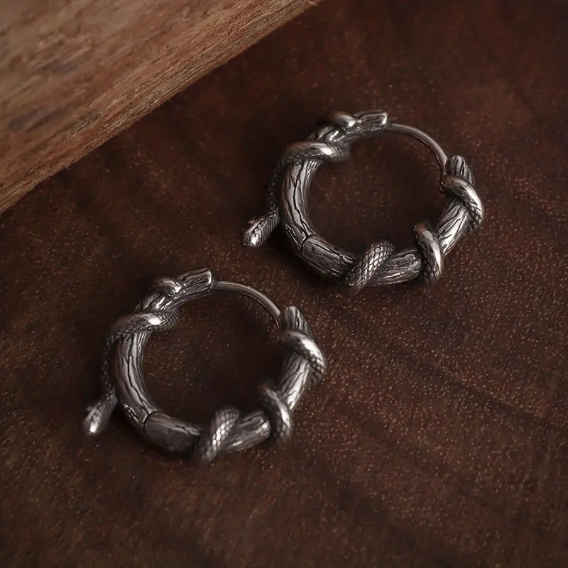 Geometric Hollow Flower Earrings Women's Vintage Fashion