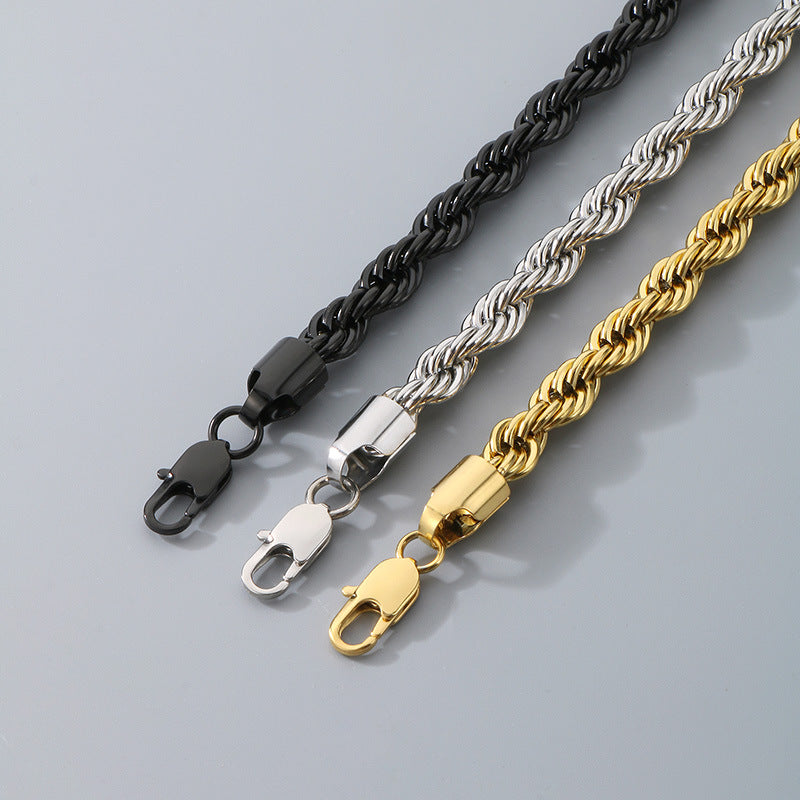 Hip-hop Trendy Braided Chain Couple Bracelet Accessory