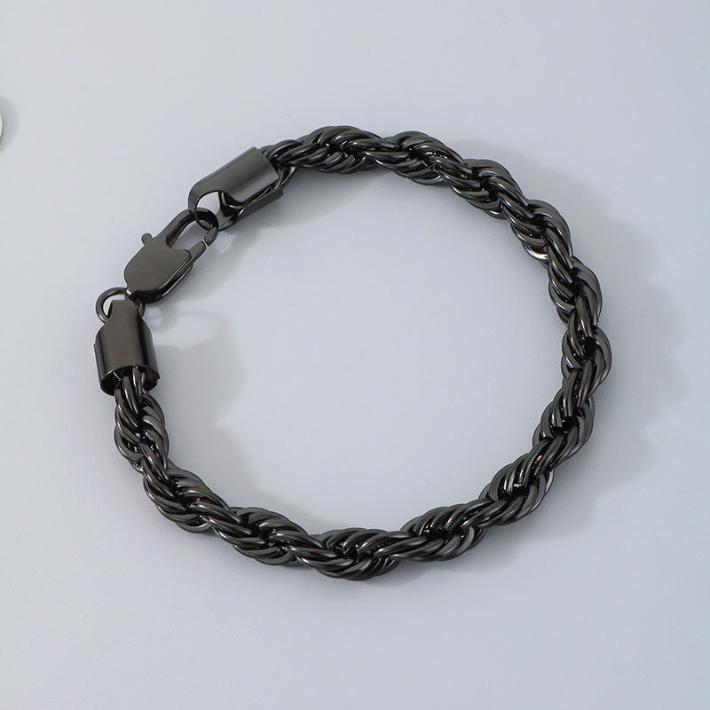 Hip-hop Trendy Braided Chain Couple Bracelet Accessory