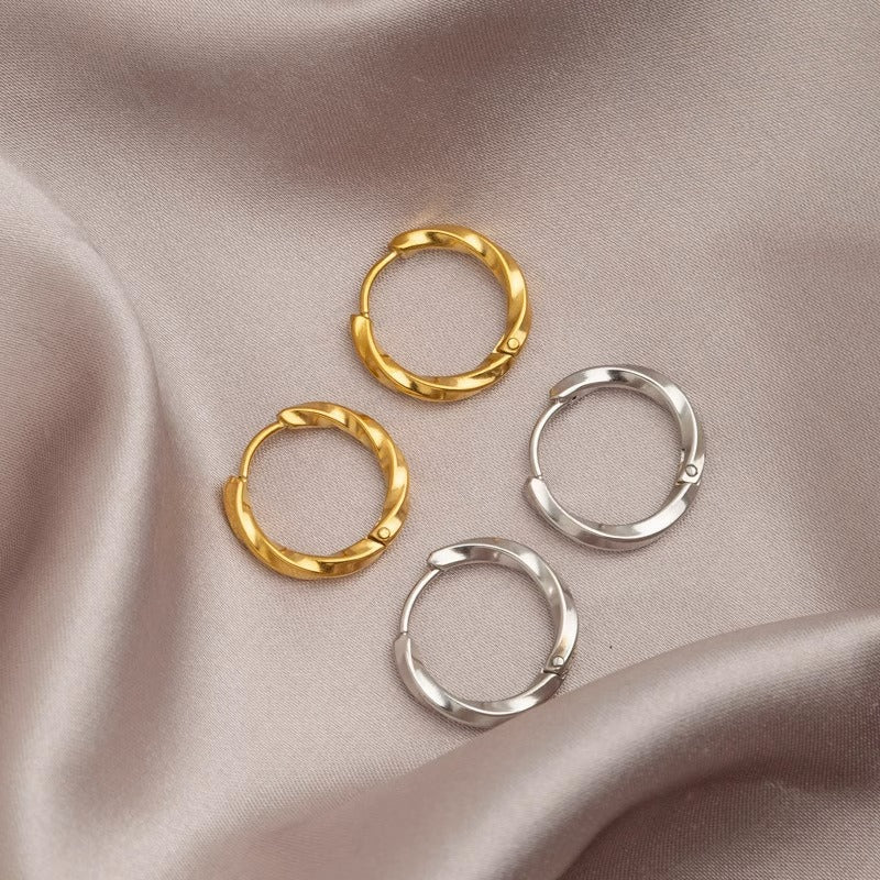 High-end Elegant Twisted Rope-style Hoop Earrings That Wont Fade