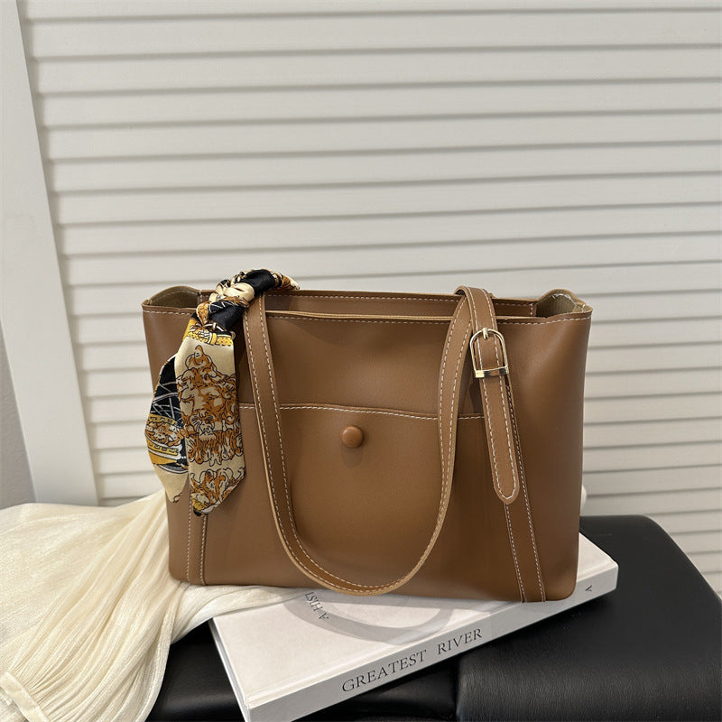 Womens Simple Casual High-Capacity Shoulder Bag