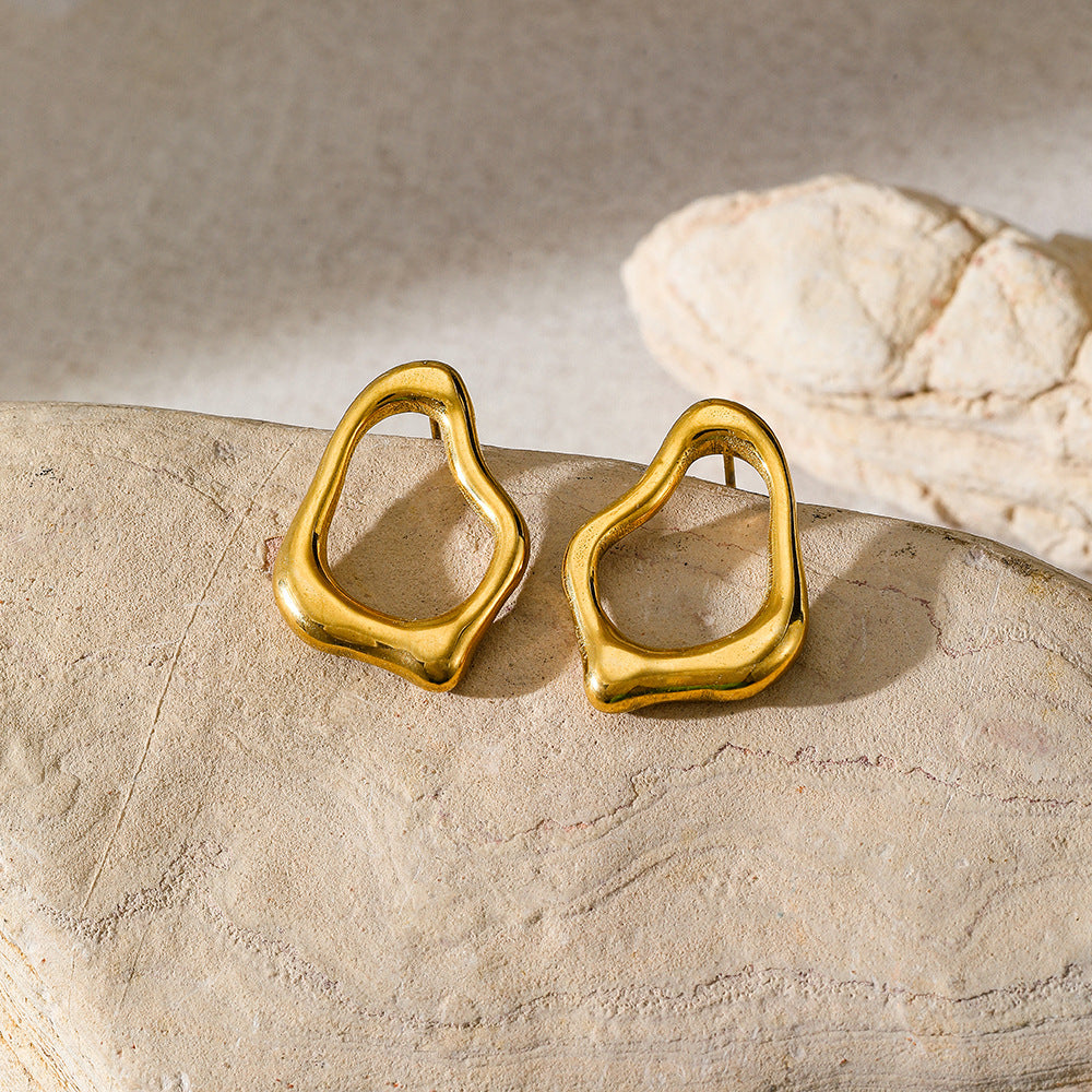 High-grade Stainless Steel 18K Gold Earrings