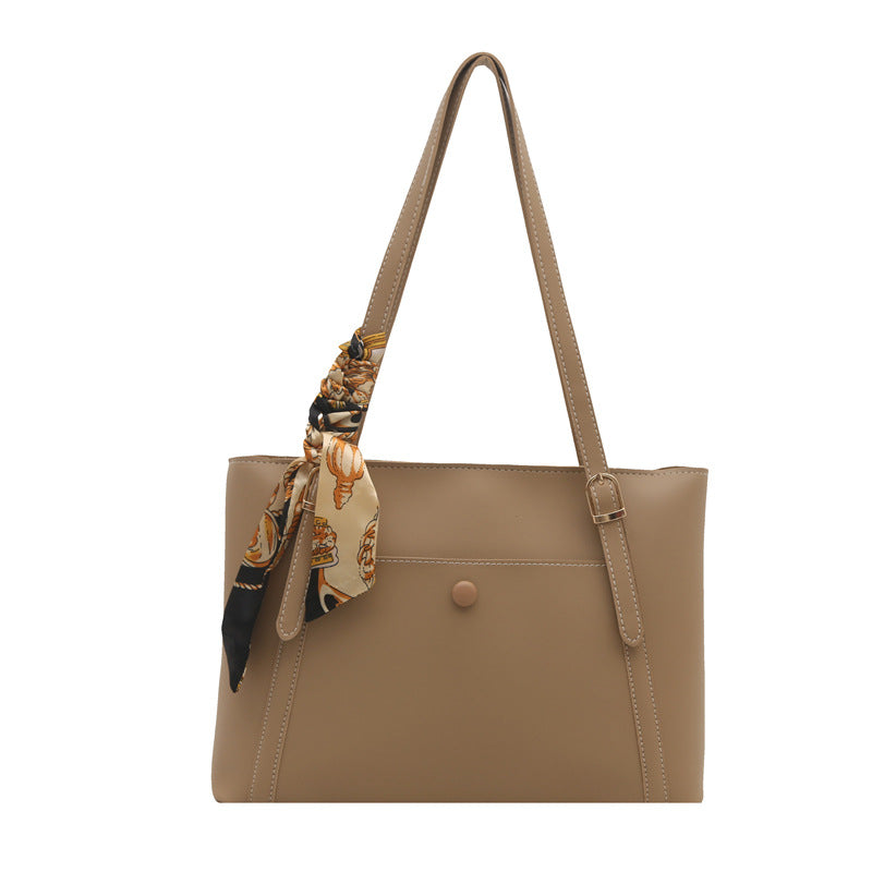 Womens Simple Casual High-Capacity Shoulder Bag