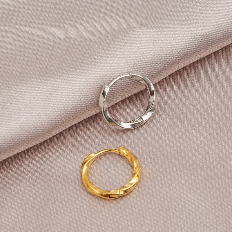 High-end Elegant Twisted Rope-style Hoop Earrings That Wont Fade