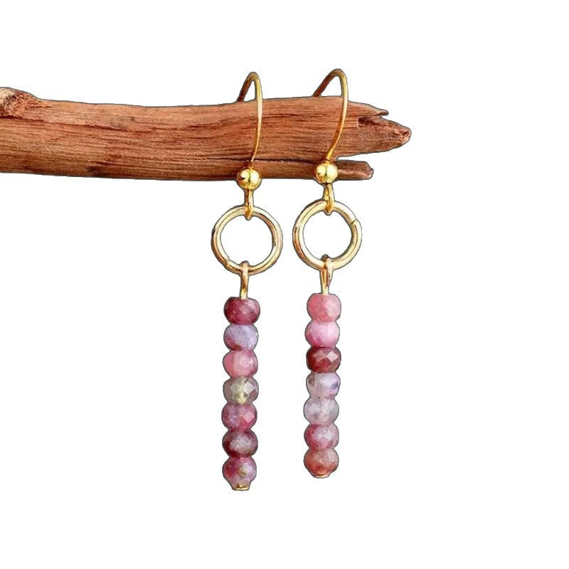 Cherry Red Polygon Earrings Ear Jewelry