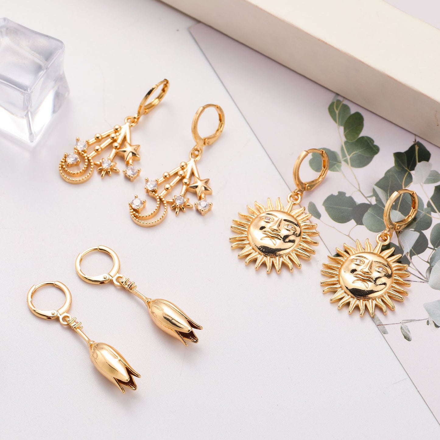 Fashionable Copper Earrings Heart, Triangle, And High Heel Design