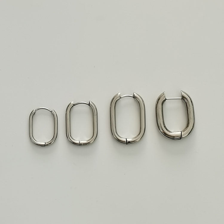 Square Titanium Steel 18k Gold-Plated Quadrilateral Minimalist Stud Earrings