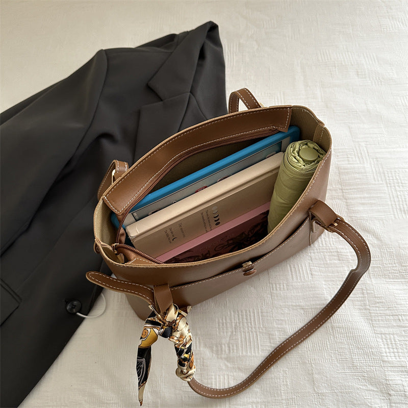 Womens Simple Casual High-Capacity Shoulder Bag