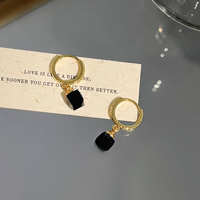 Women's All-Match Simple Elegant Square Diamond-Encrusted Ear Cuffs