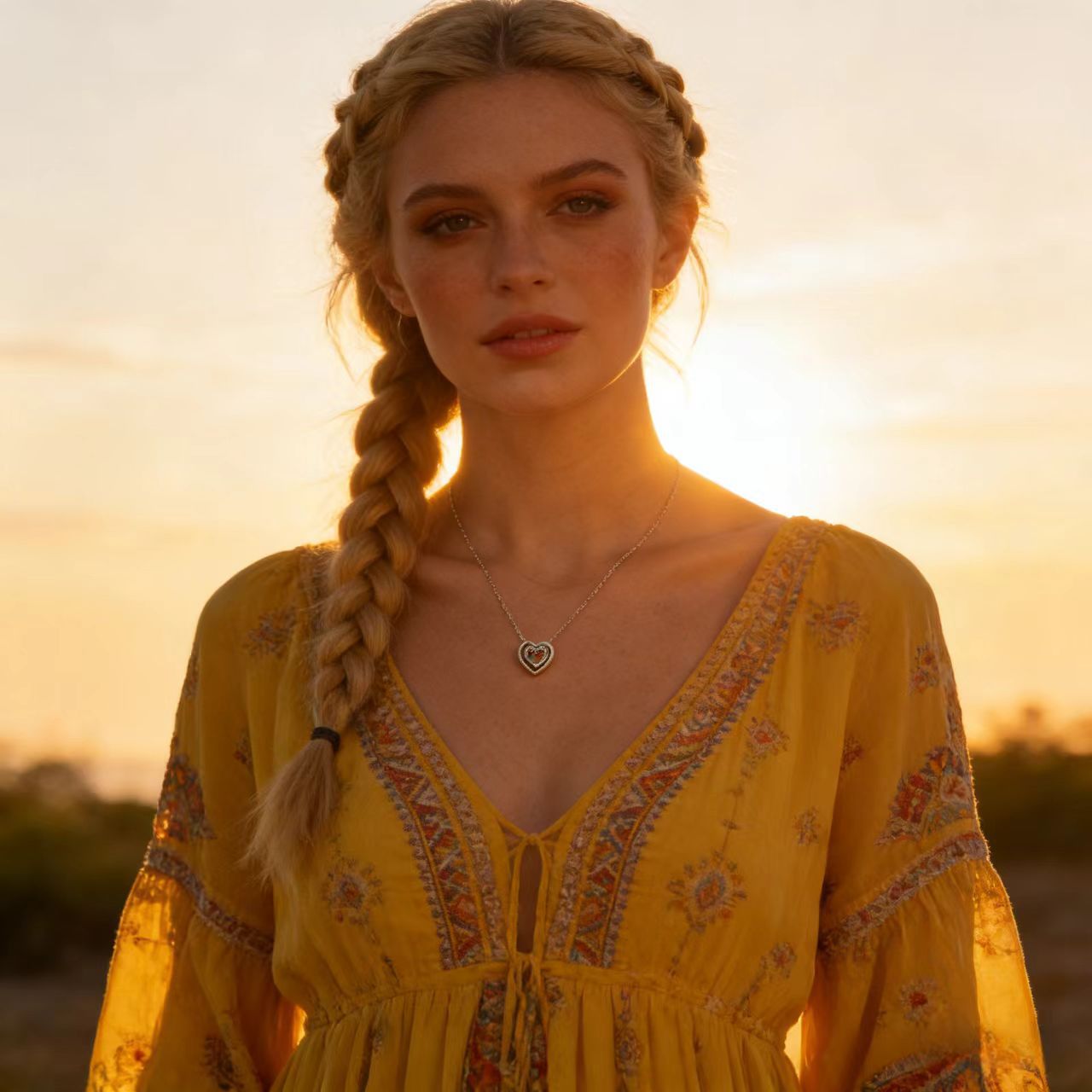 Fashionable Hollow Heart-Shaped Real Diamond Necklace For Women